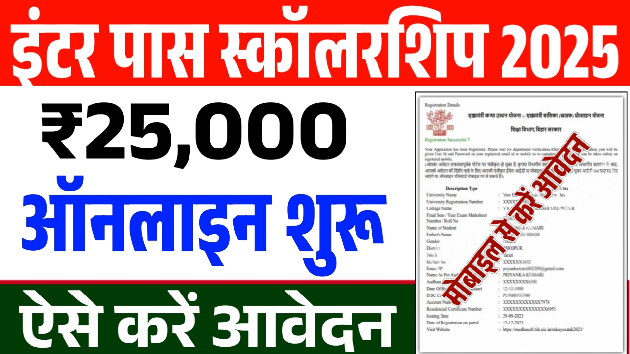 Bihar Board Inter Pass Scholarship 2025